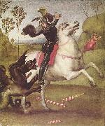 RAFFAELLO Sanzio Georg im Kampf mit dem Drachen oil on canvas